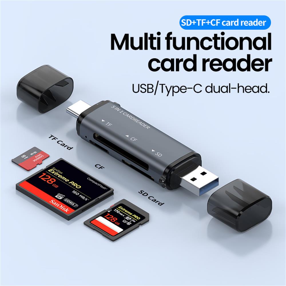 Laptop Accessories And Gadgets - Leitor de cartão usb 5 em