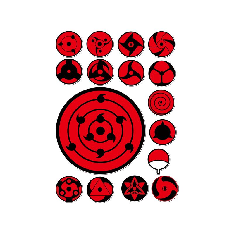 Laptop Accessories And Parts - Conjunto de Adesivos Recortados Sharingan Eye,