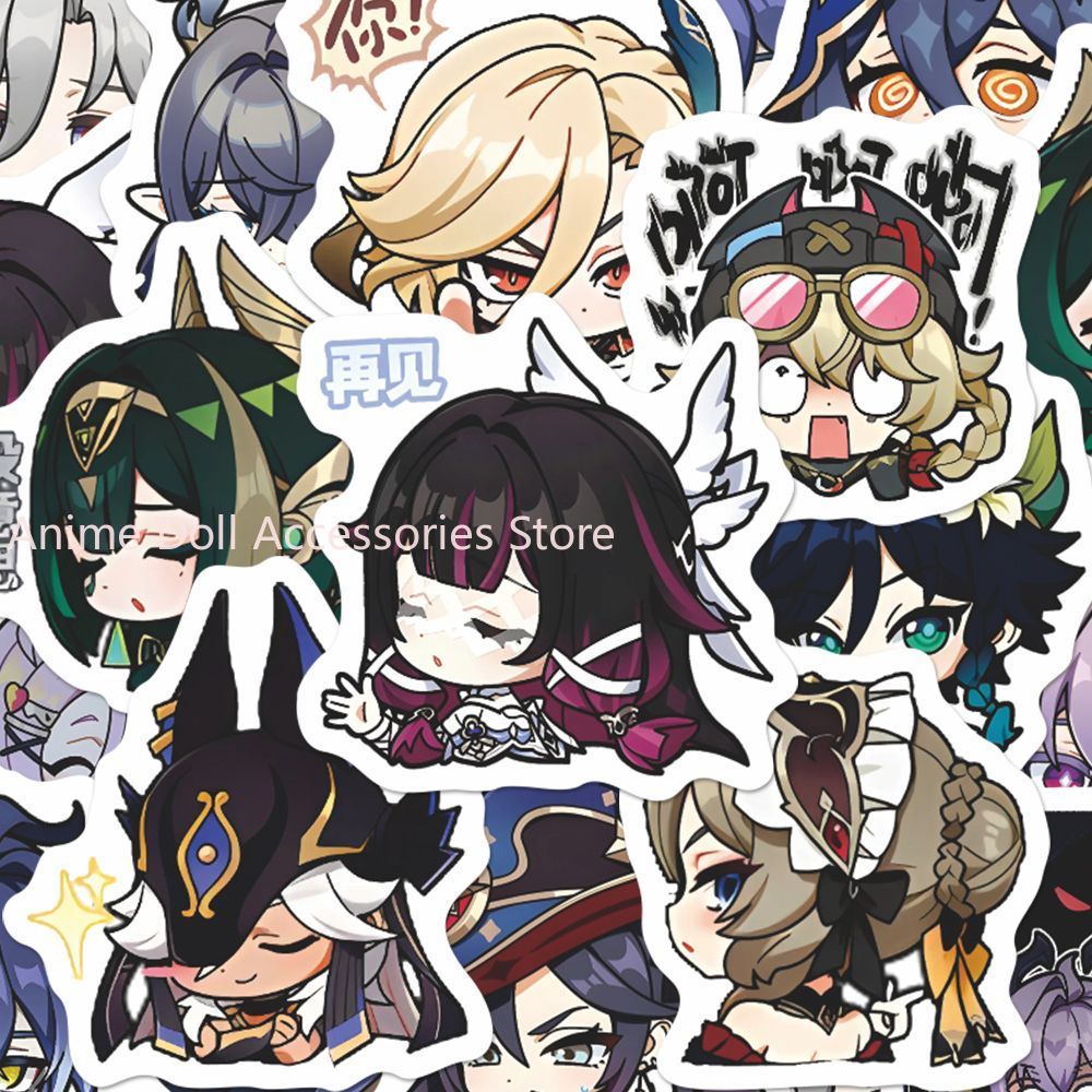 Laptop Accessories And Parts - 64PCS Adesivos de Anime Genshin Impact