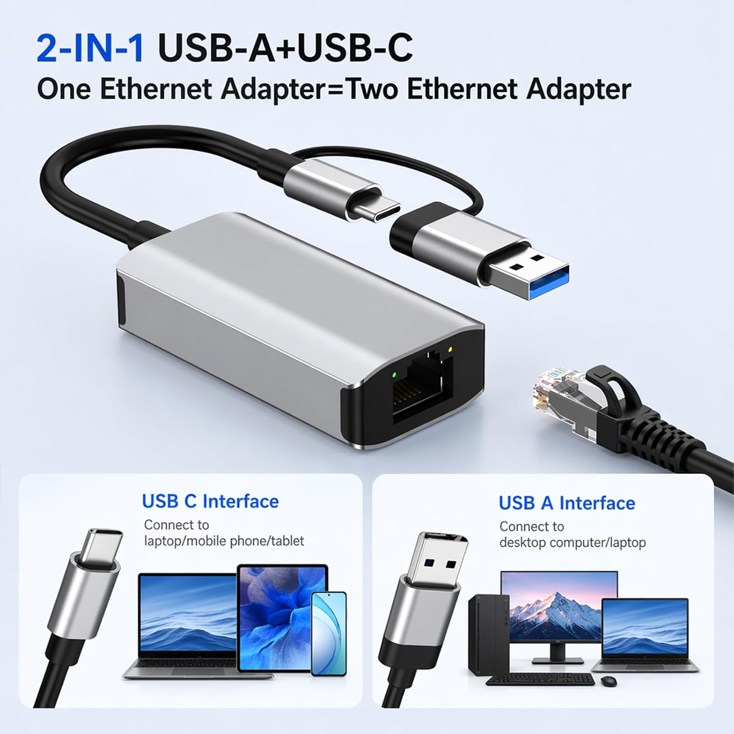 Adaptador Ethernet LAN USB 3.0 - Laptop Accessories And Gadgets avaliação e preço