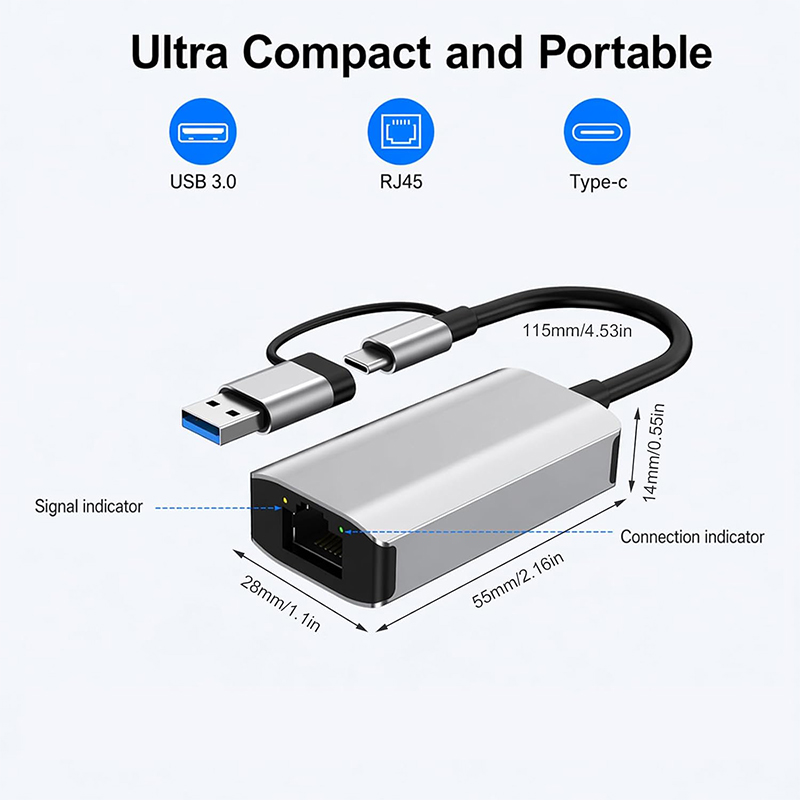 Adaptador Ethernet LAN USB 3.0 - Laptop Accessories And Gadgets avaliação e preço