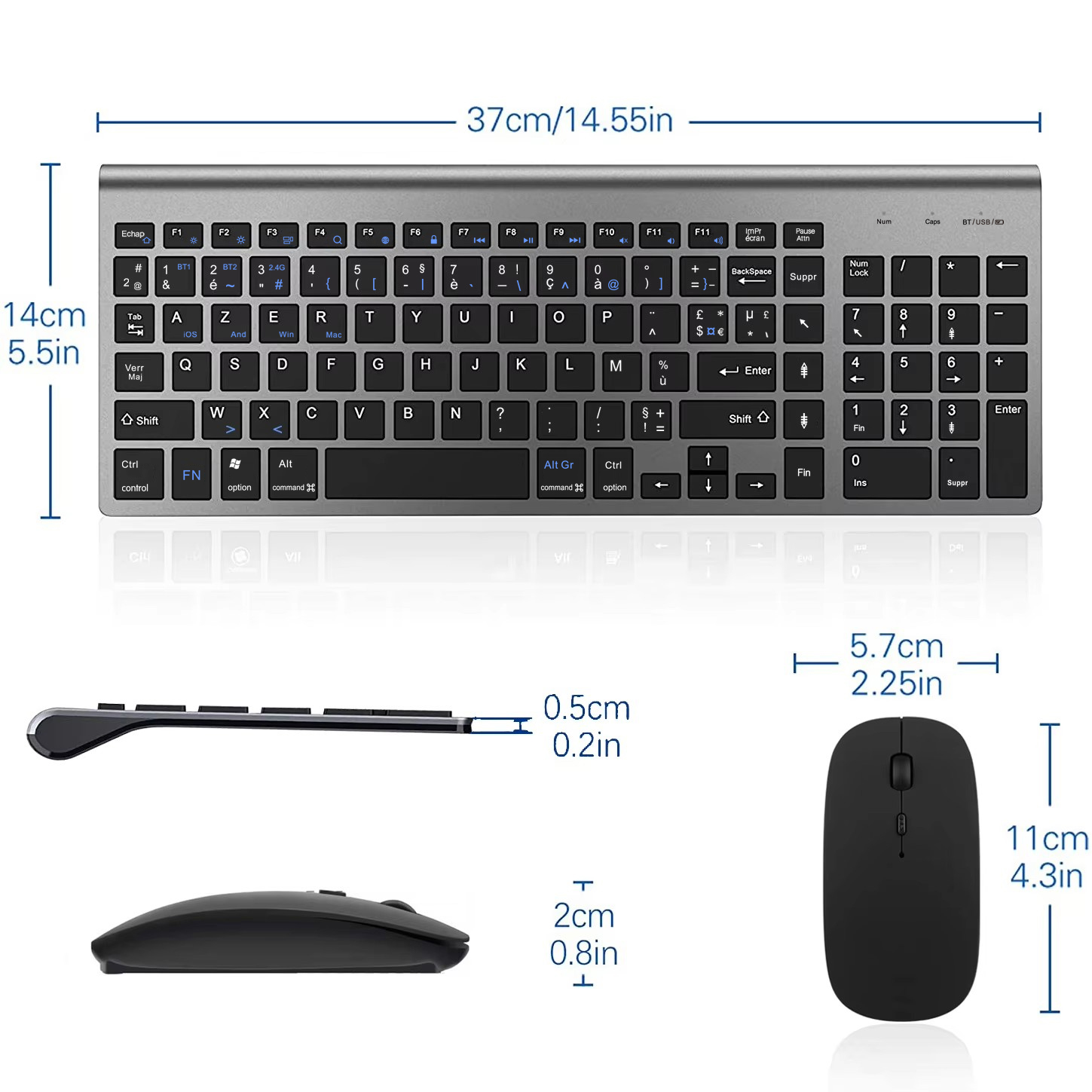 Teclado e Mouse Bluetooth e 2. - Laptop Accessories Combo avaliação e preço