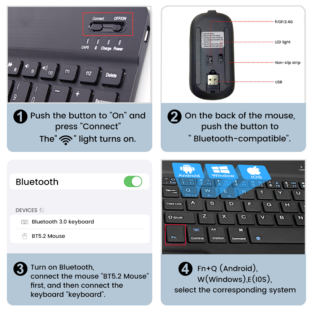 Teclado sem fio espanhol franc - Laptop Accessories Combo avaliação e preço