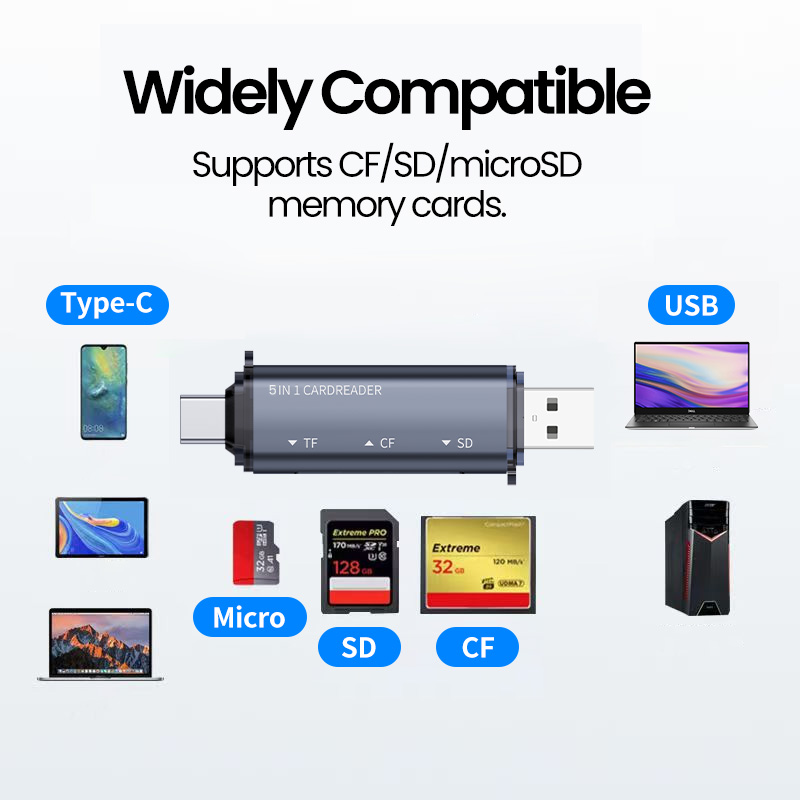 Leitor de cartão usb 5 em 1 ti - Laptop Accessories And Gadgets avaliação e preço