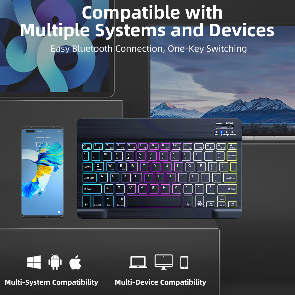 Teclado Bluetooth Retroilumina - Laptop Accessories Combo avaliação e preço