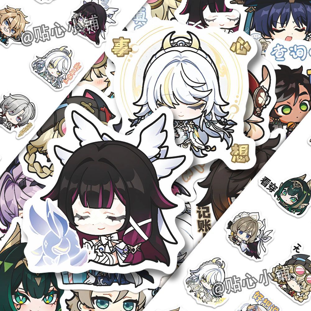 64PCS Adesivos de Anime Genshi - Laptop Accessories And Parts avaliação e preço